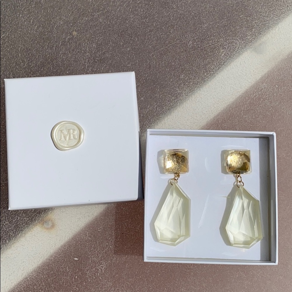 Brand new pair of stunning crystal-like earrings!